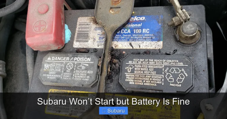 Subaru Won’t Start but Battery Is Fine