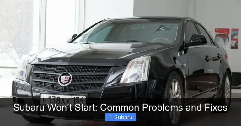 Subaru Won’t Start: Common Problems and Fixes