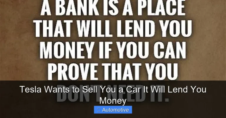 Tesla Wants to Sell You a Car It Will Lend You Money