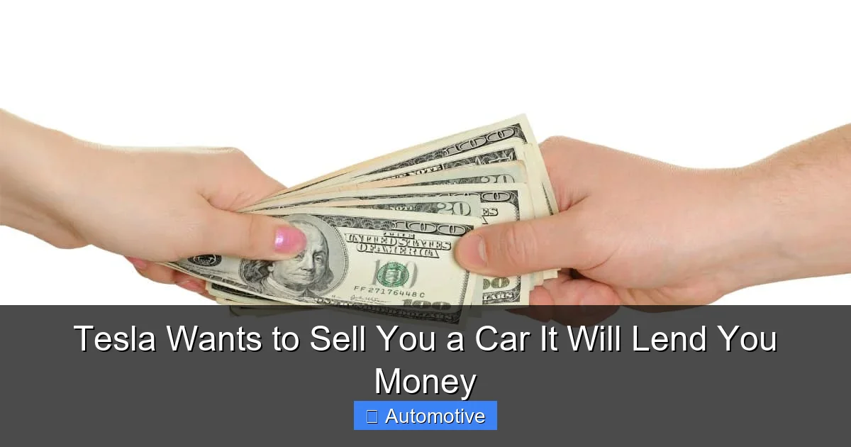 Tesla Wants to Sell You a Car It Will Lend You Money