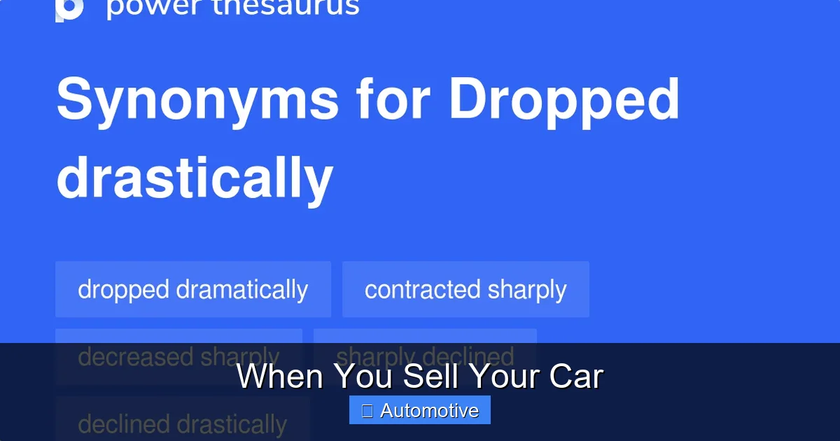 When You Sell Your Car