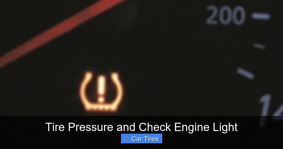 Tire Pressure and Check Engine Light