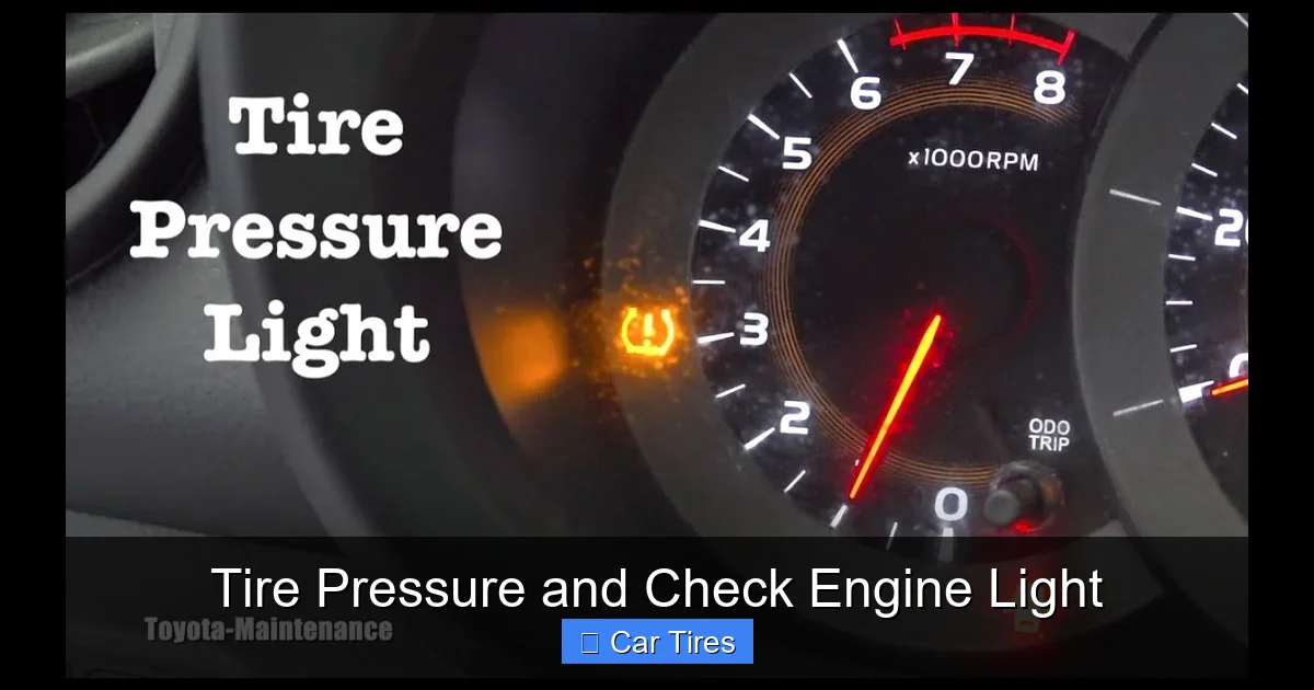 Tire Pressure and Check Engine Light