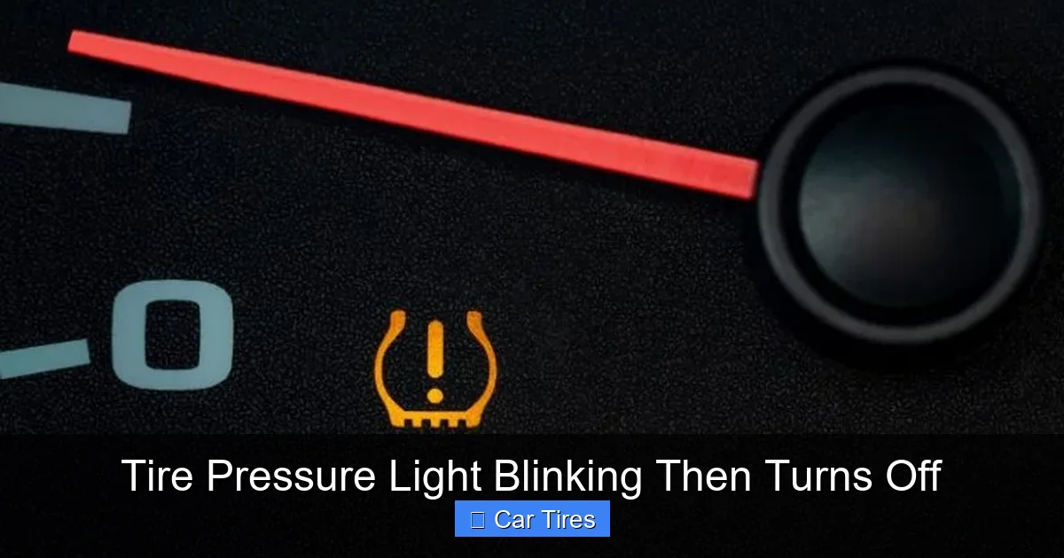 Tire Pressure Light Blinking Then Turns Off