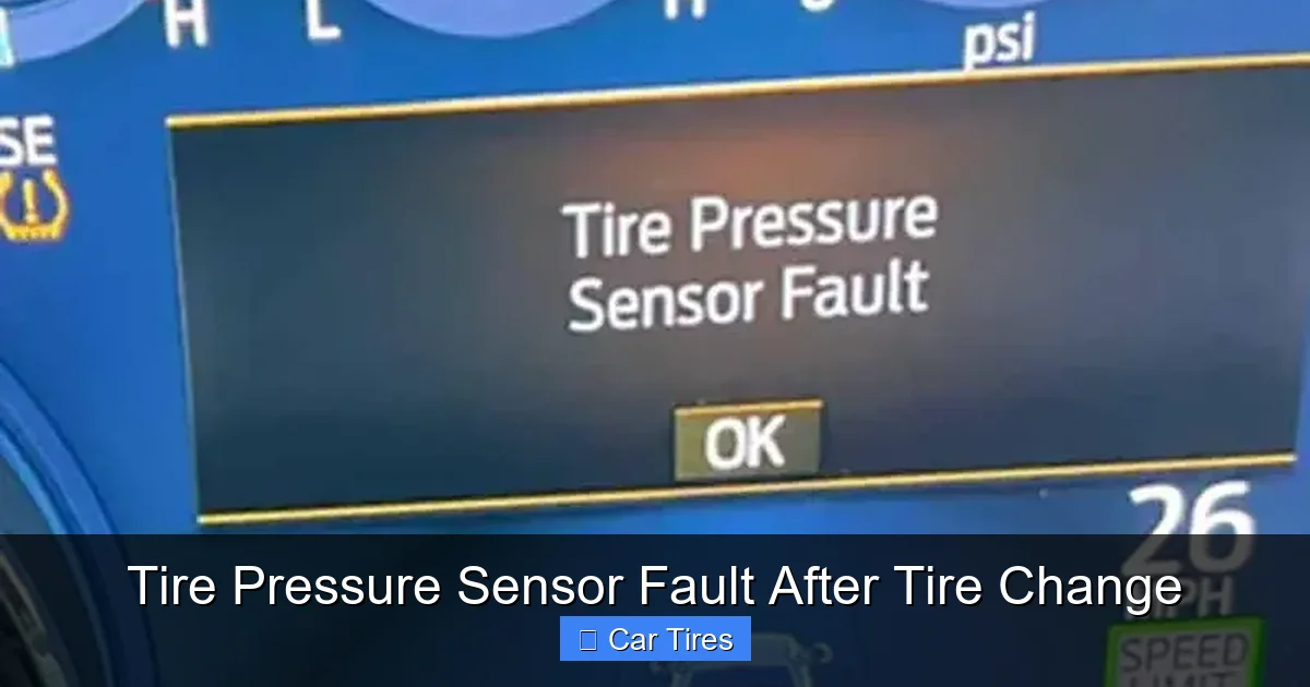 Tire Pressure Sensor Fault After Tire Change