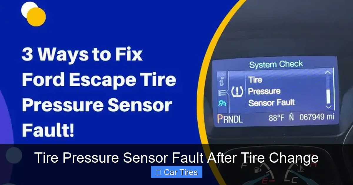 Tire Pressure Sensor Fault After Tire Change