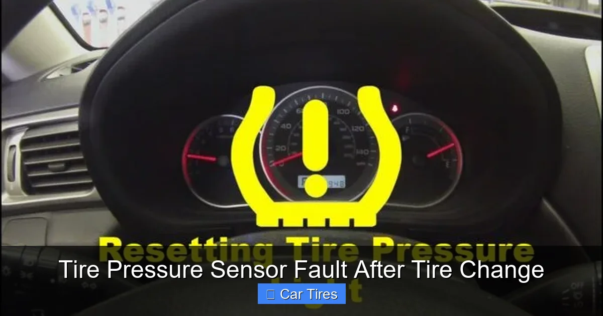Tire Pressure Sensor Fault After Tire Change