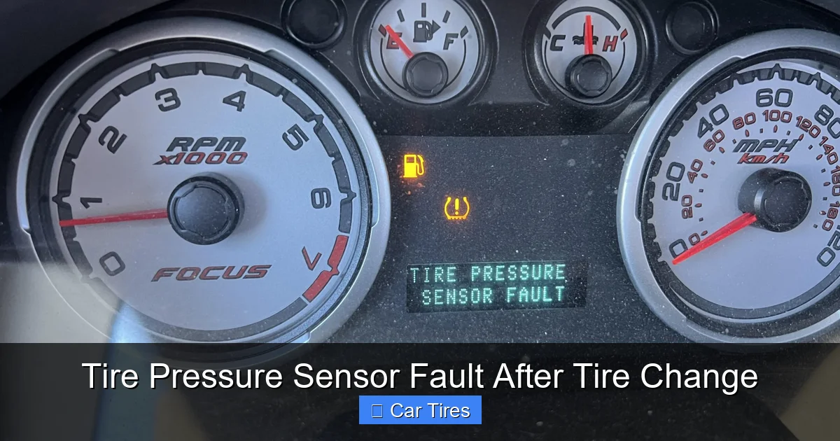 Tire Pressure Sensor Fault After Tire Change