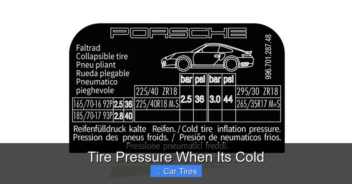 Tire Pressure When Its Cold