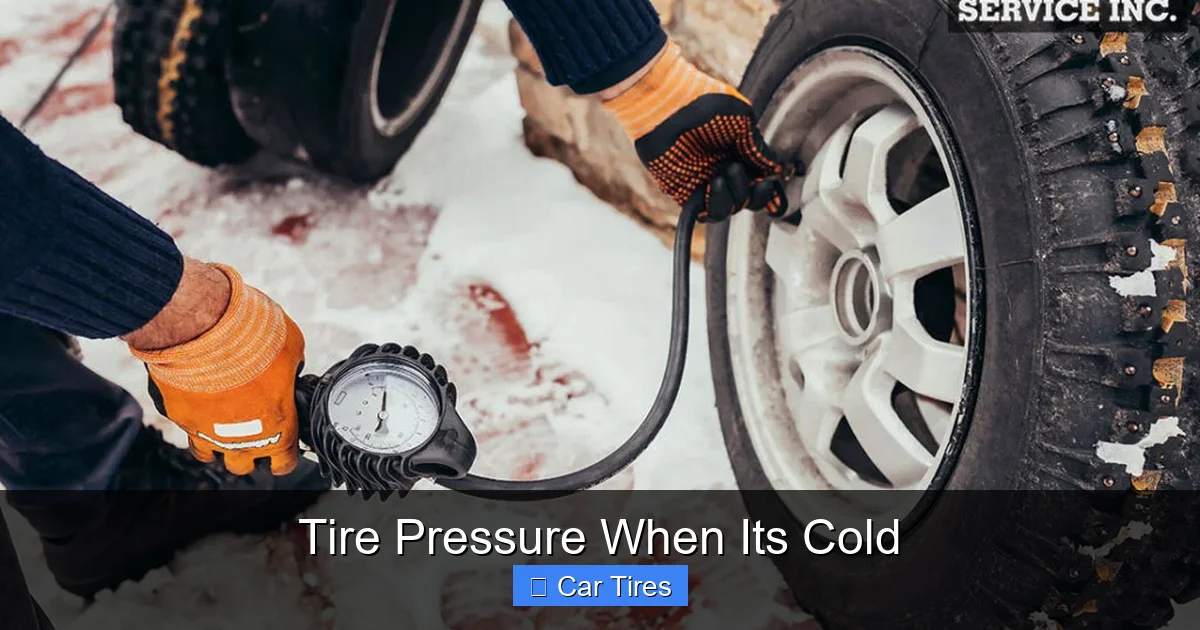 Tire Pressure When Its Cold