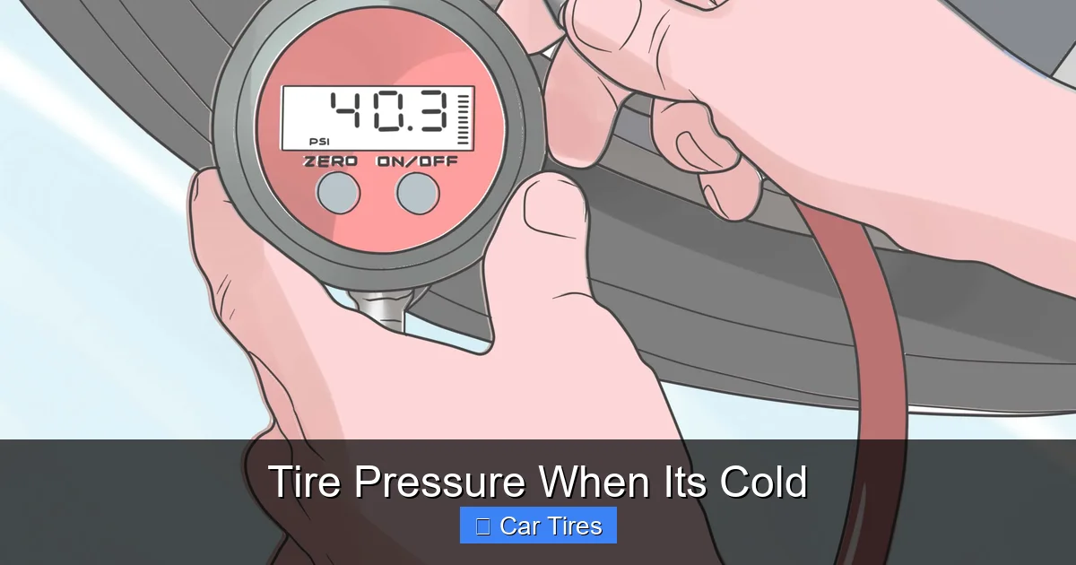 Tire Pressure When Its Cold
