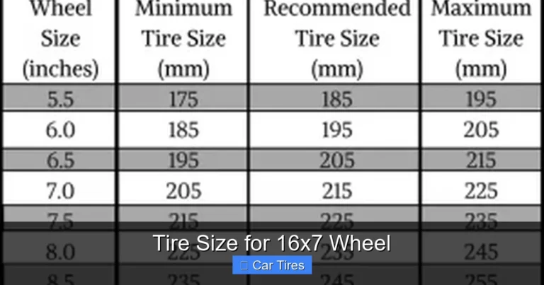 Tire Size for 16x7 Wheel