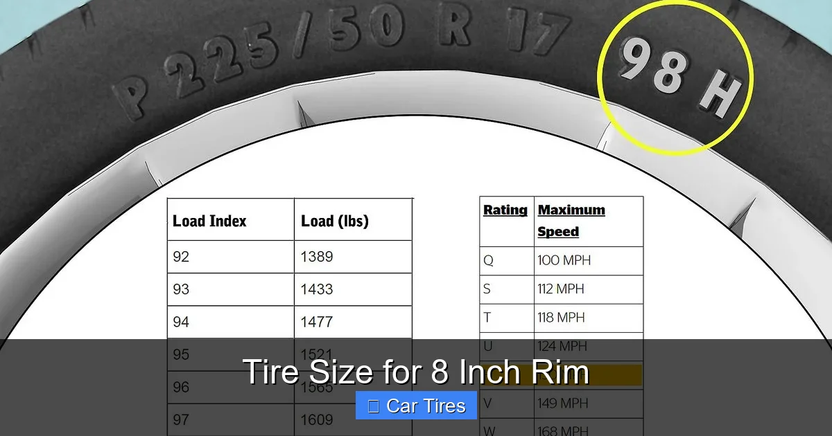 Tire Size for 8 Inch Rim