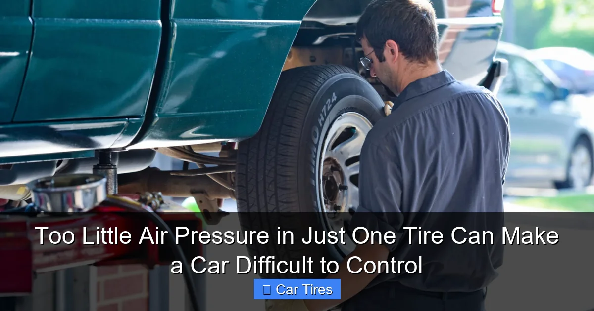 Too Little Air Pressure in Just One Tire Can Make a Car Difficult to Control