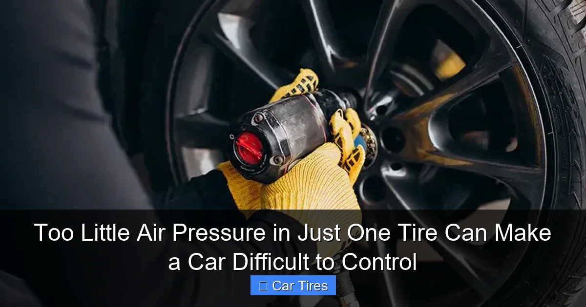 Too Little Air Pressure in Just One Tire Can Make a Car Difficult to Control