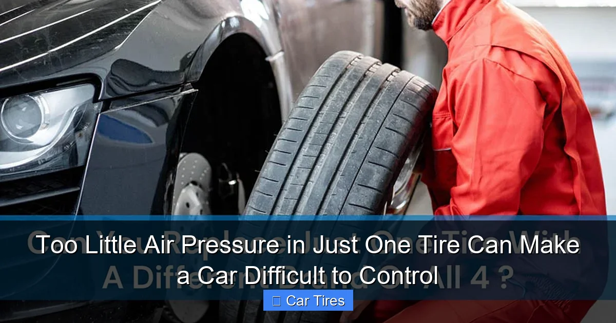 Too Little Air Pressure in Just One Tire Can Make a Car Difficult to Control