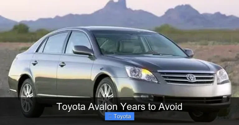 Toyota Avalon Years to Avoid
