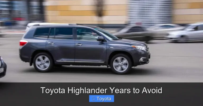 Toyota Highlander Years to Avoid