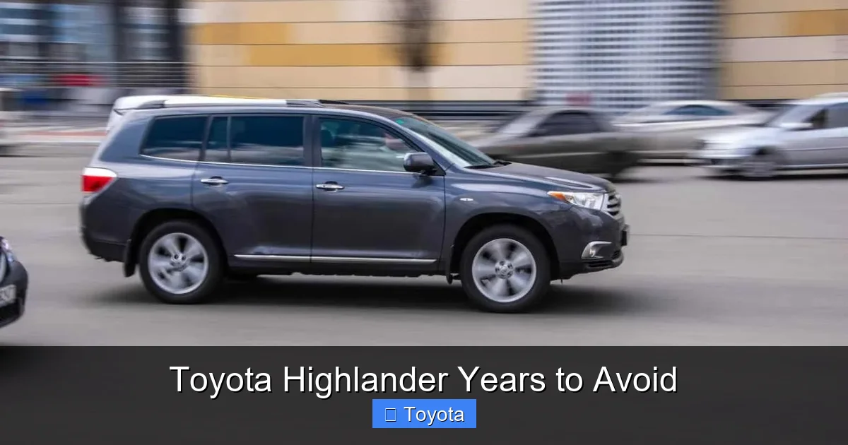 Toyota Highlander Years to Avoid