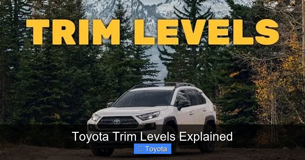 Toyota Trim Levels Explained