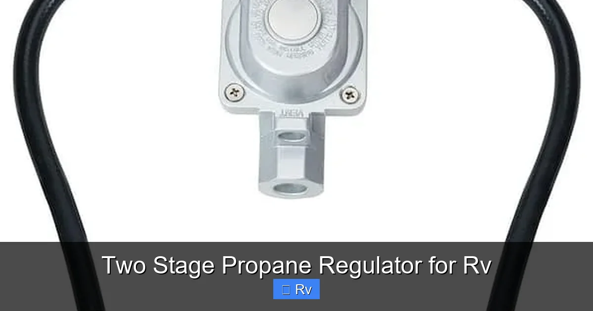 Two Stage Propane Regulator for Rv