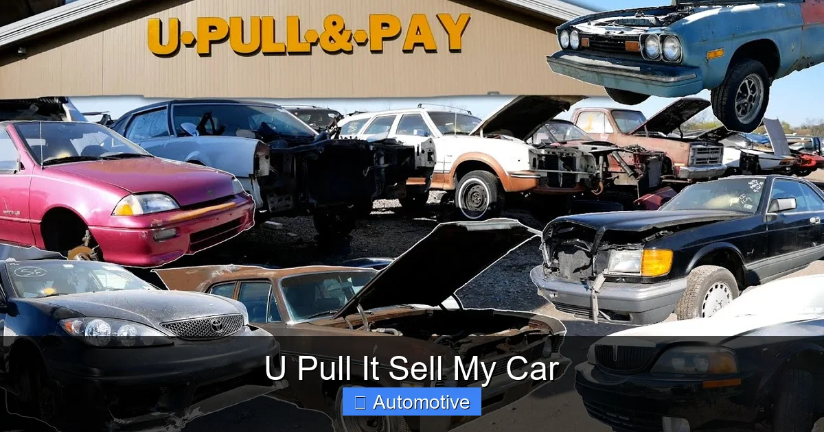 U Pull It Sell My Car