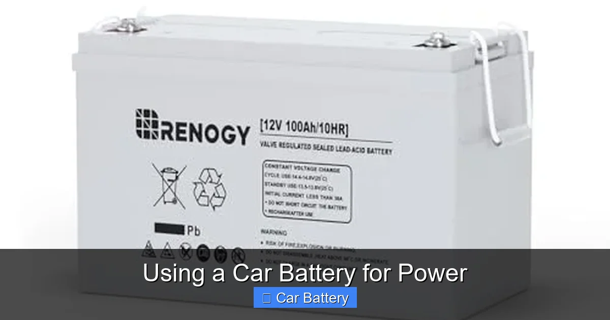 Using a Car Battery for Power