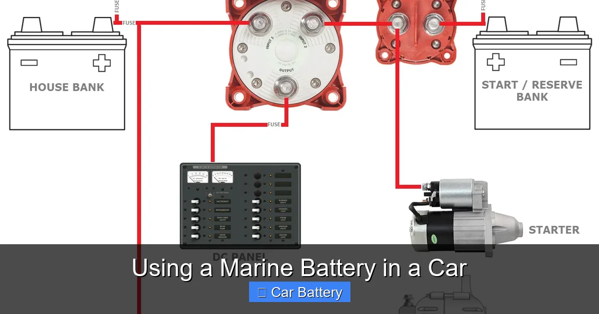 Using a Marine Battery in a Car