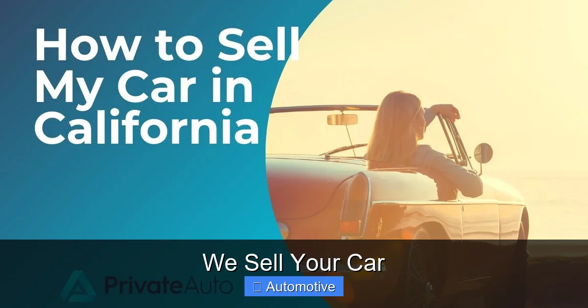 We Sell Your Car