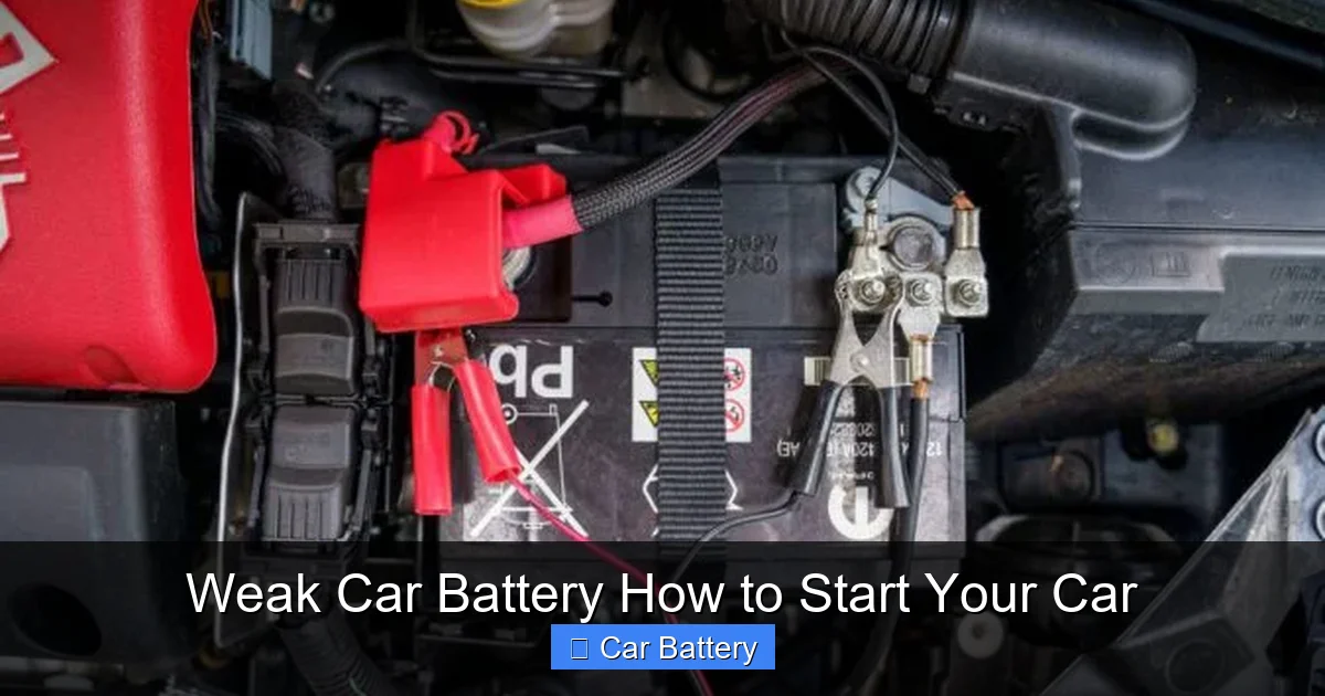 Weak Car Battery How to Start Your Car