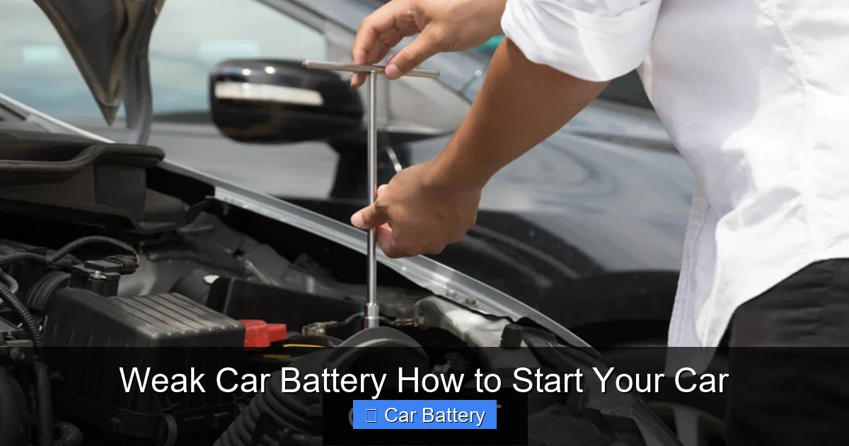 Weak Car Battery How to Start Your Car