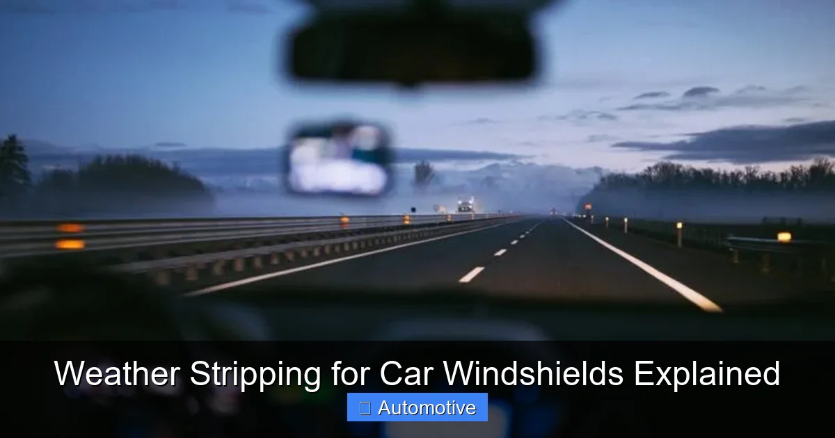 Weather Stripping for Car Windshields Explained