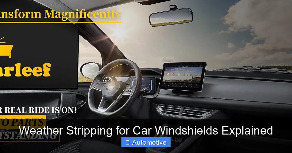 Weather Stripping for Car Windshields Explained