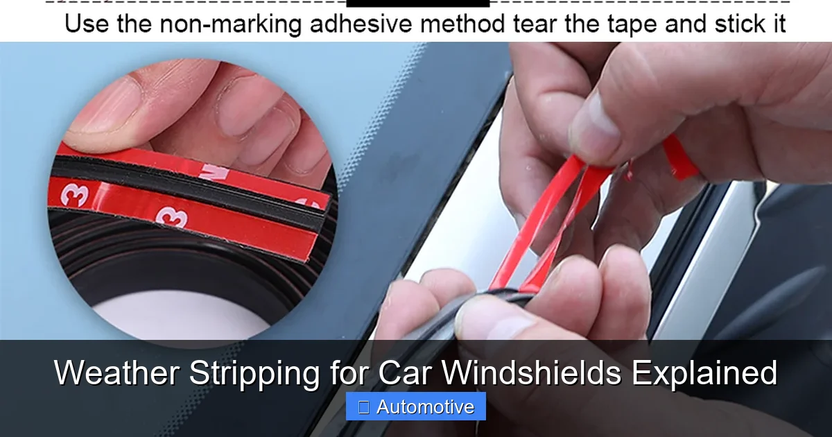 Weather Stripping for Car Windshields Explained