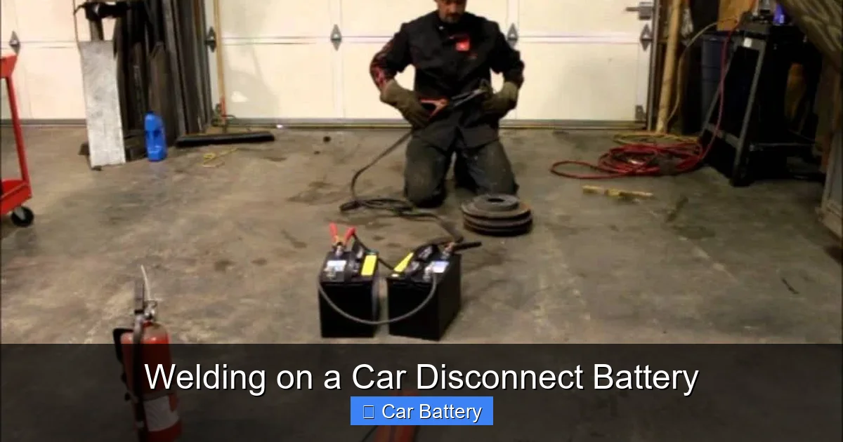 Welding on a Car Disconnect Battery
