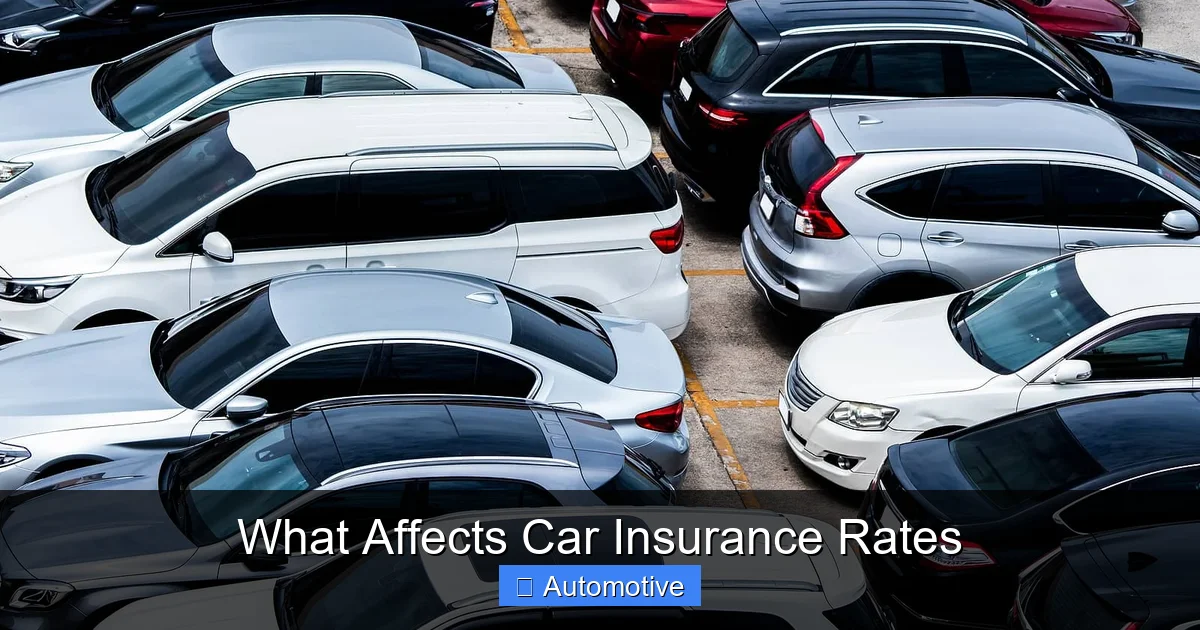 What Affects Car Insurance Rates