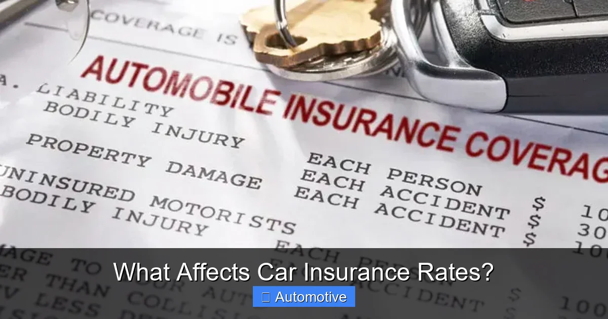 What Affects Car Insurance Rates?