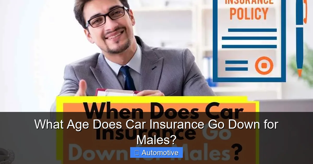 What Age Does Car Insurance Go Down for Males?