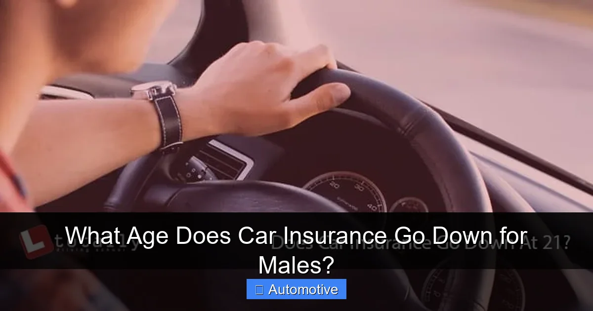 What Age Does Car Insurance Go Down for Males?