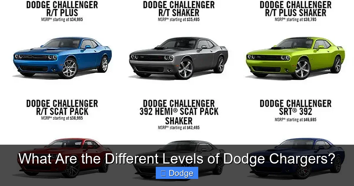 What Are the Different Levels of Dodge Chargers?