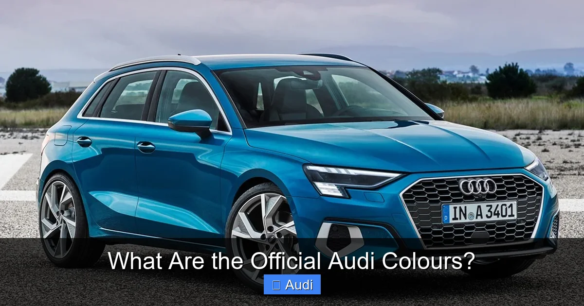 What Are the Official Audi Colours?