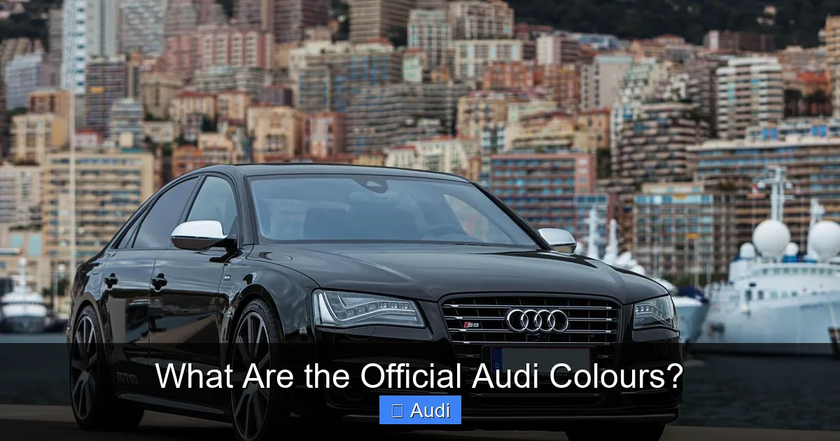 What Are the Official Audi Colours?