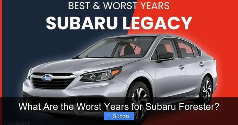 What Are the Worst Years for Subaru Forester?