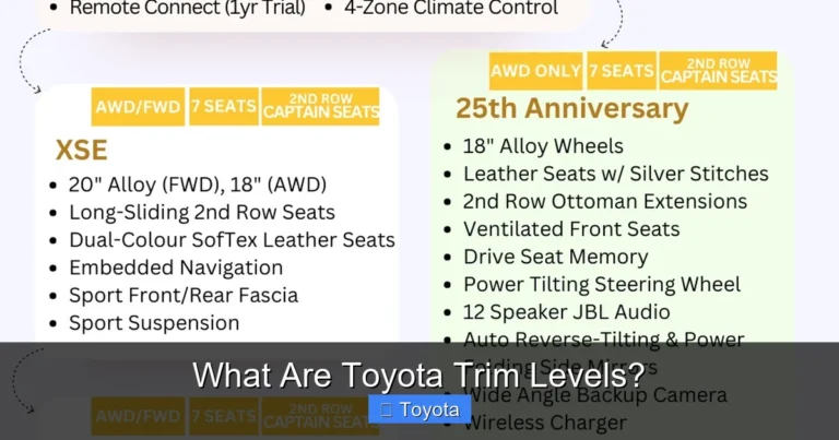 What Are Toyota Trim Levels?