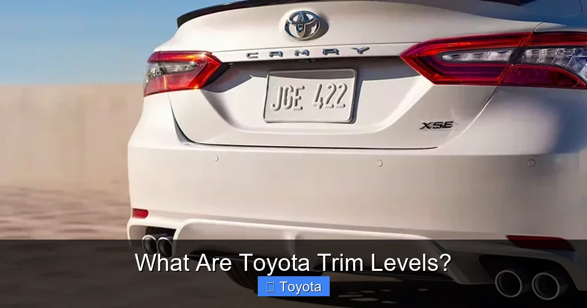 What Are Toyota Trim Levels?