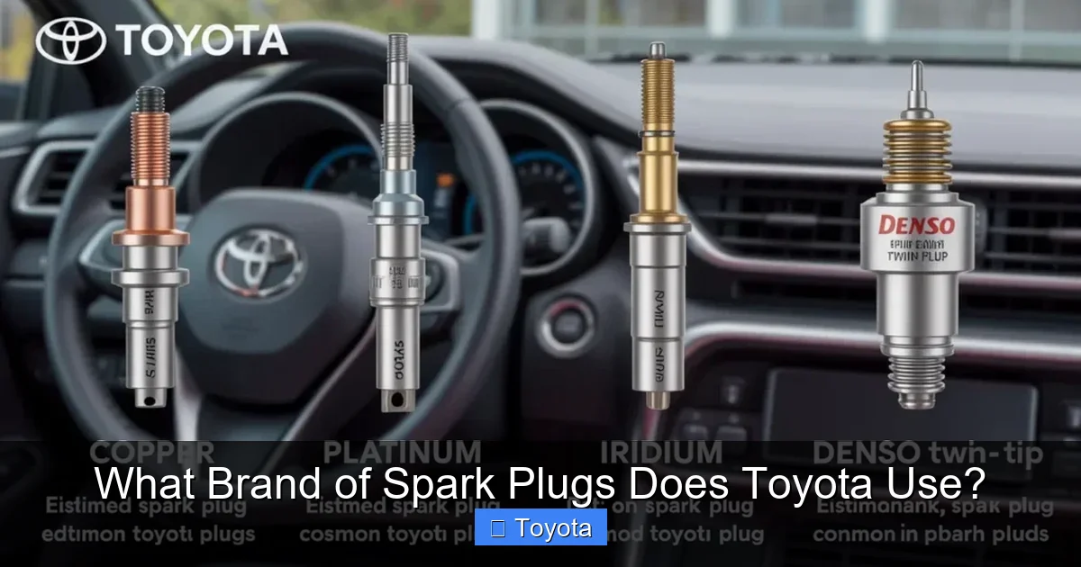What Brand of Spark Plugs Does Toyota Use?