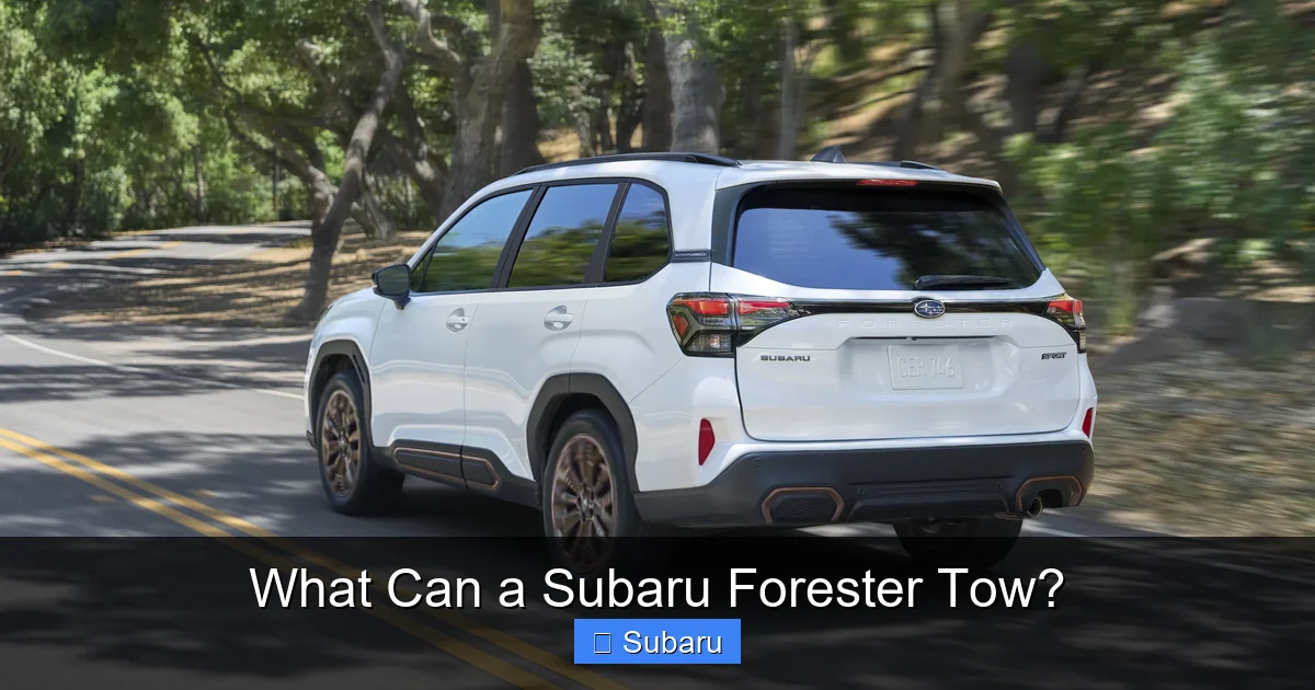 What Can a Subaru Forester Tow?