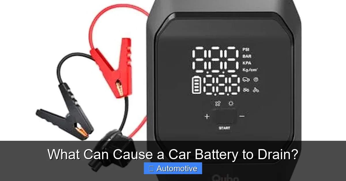 What Can Cause a Car Battery to Drain?