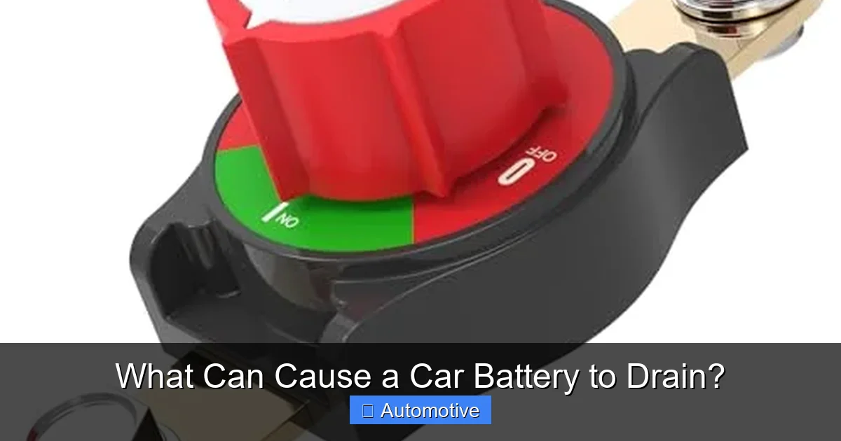 What Can Cause a Car Battery to Drain?