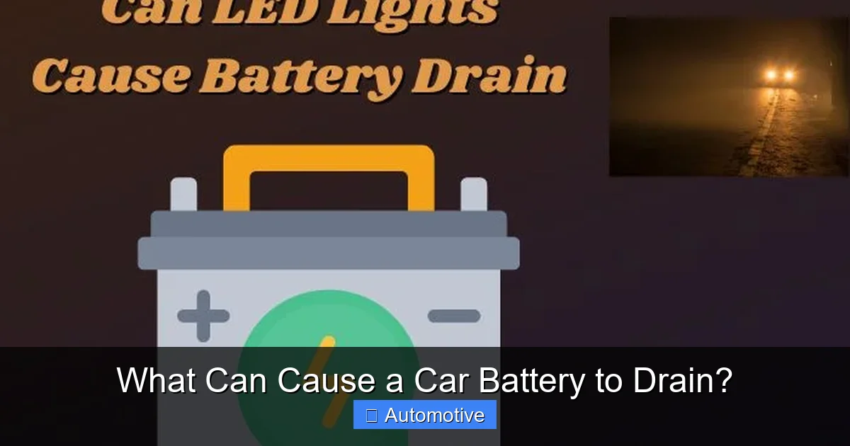 What Can Cause a Car Battery to Drain?